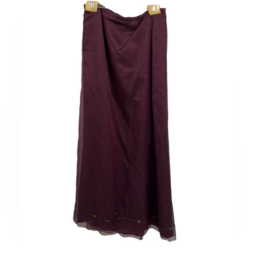 Ann Taylor silk beaded  long skirt